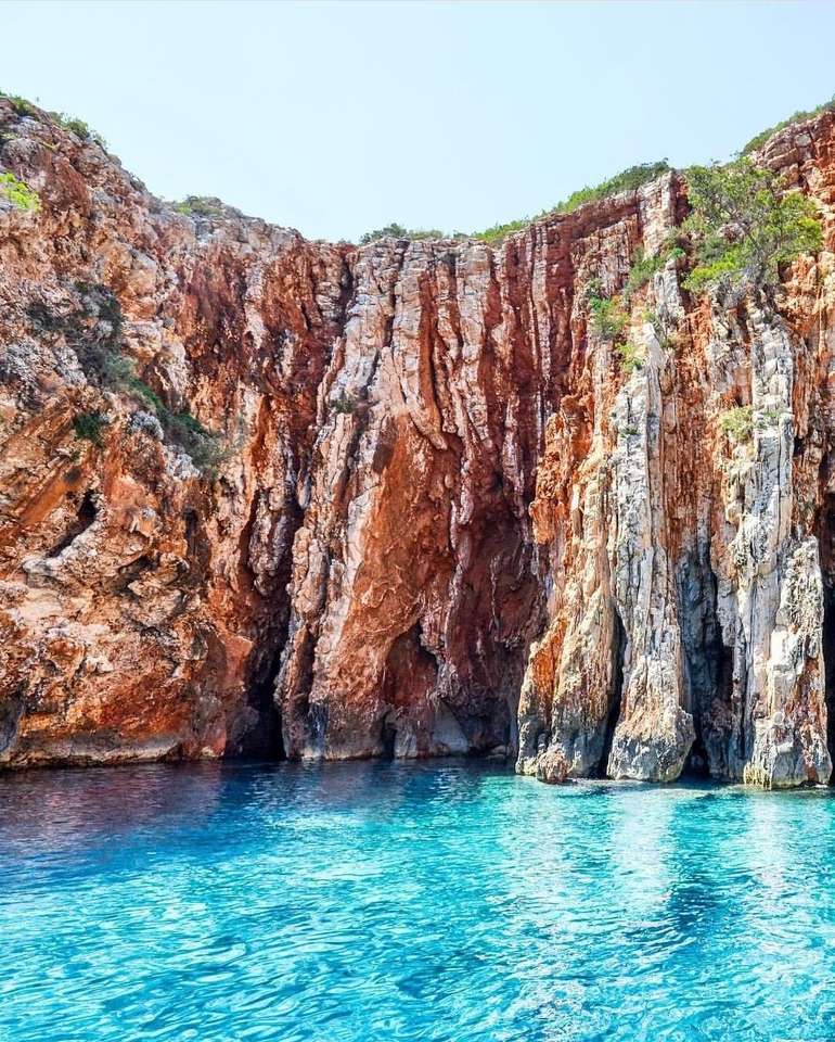 Peisajul de coastă al insulei Hvar Croația puzzle online