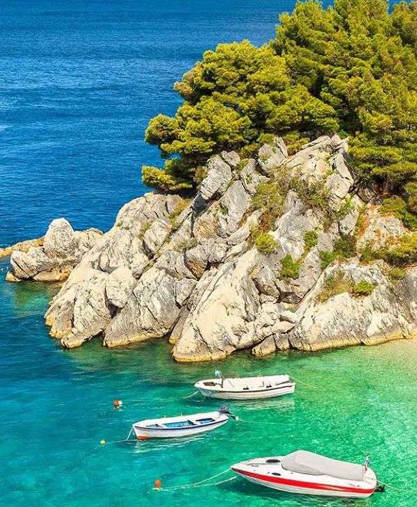 Insel Vis Bucht Kroatien Online-Puzzle