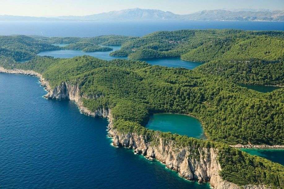 Paisagem da ilha Mljet Croácia quebra-cabeças online