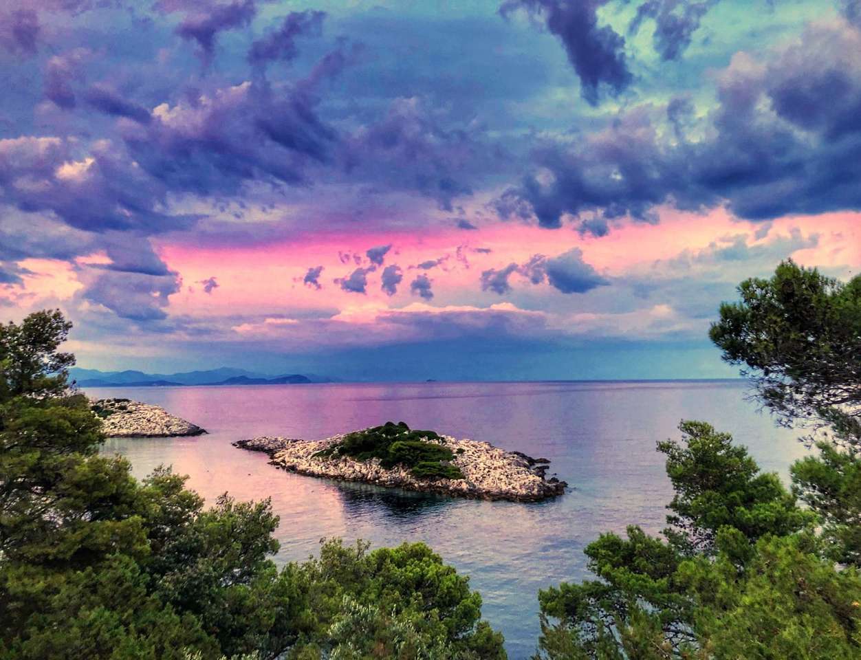 ムリェト島の風景クロアチア オンラインパズル