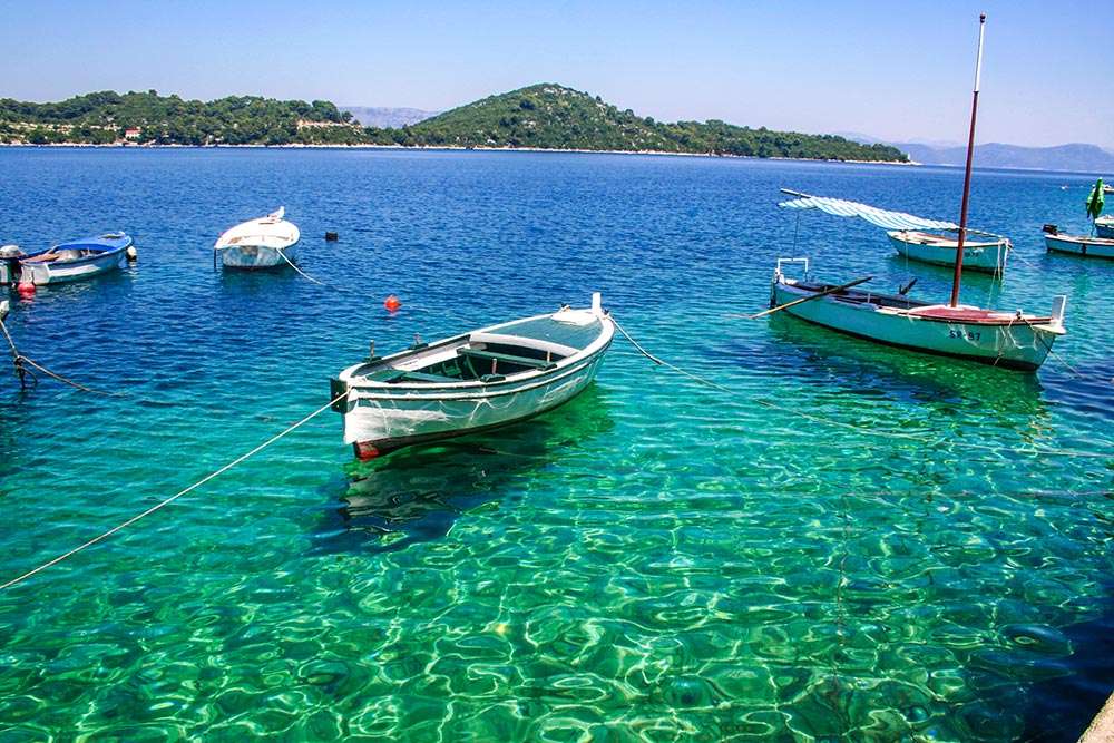 Острів Млет човни Хорватія пазл онлайн
