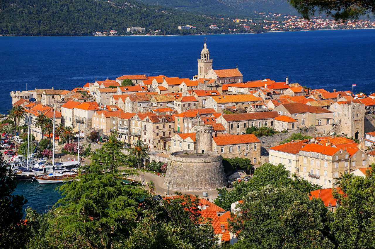 Korcula-sziget, Horvátország online puzzle