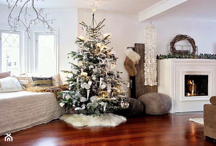 Kerstboom in de woonkamer legpuzzel