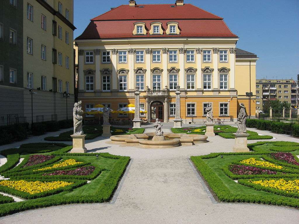 Jardim barroco no Palácio Real em Breslávia quebra-cabeças online