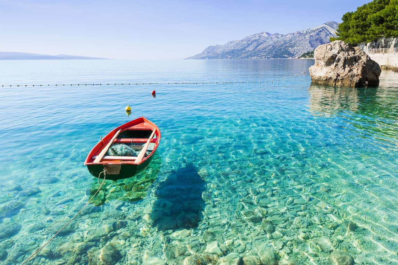 Küste bei Makarska Kroatien Online-Puzzle