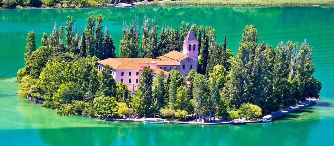 Insula Krka mănăstirea Vicovac Croația puzzle online
