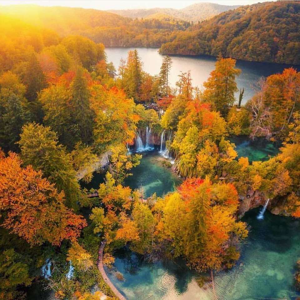 Parc national des lacs de Plitvice Croatie puzzle en ligne