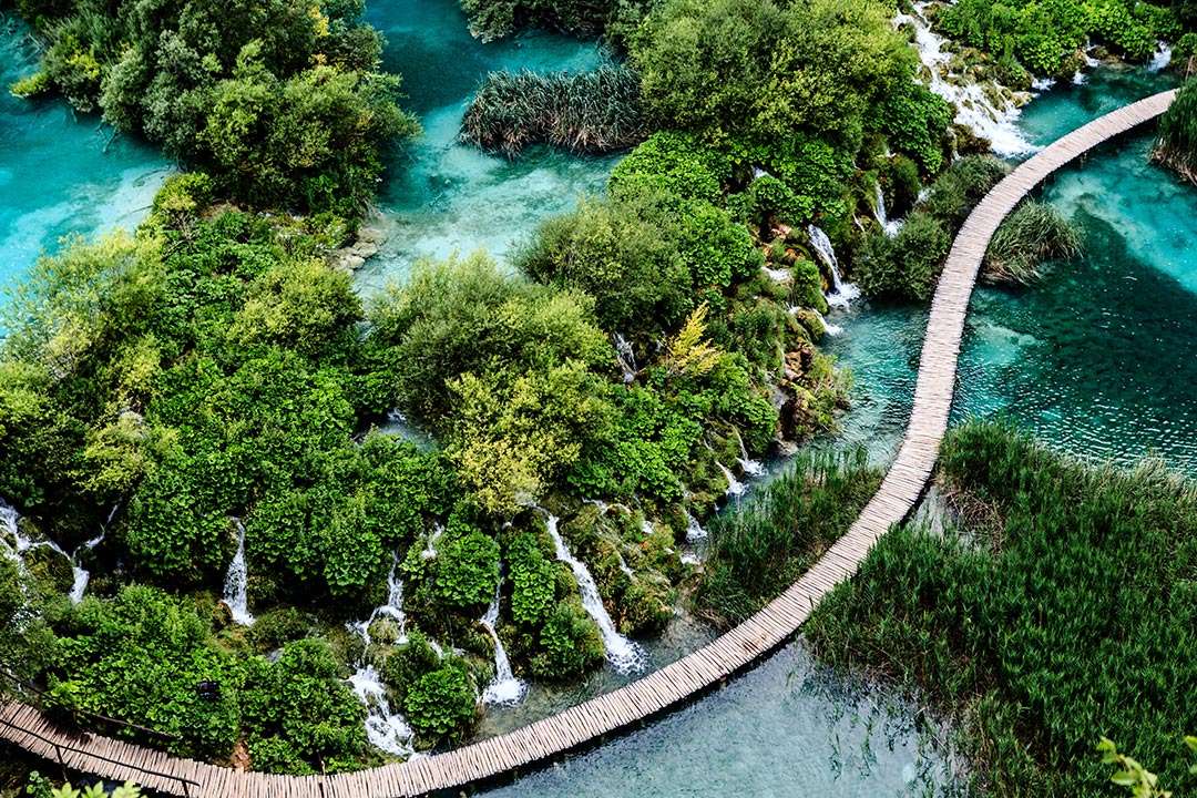 Plitvice sjöarnationalpark Kroatien pussel på nätet