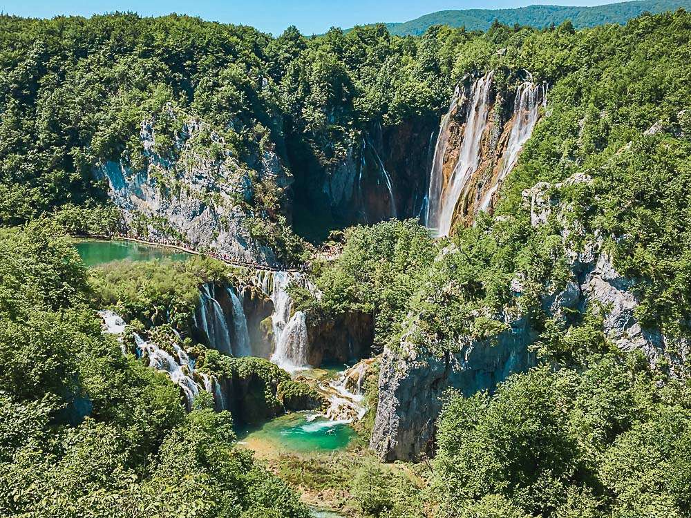 Národní park Plitvická jezera Chorvatsko online puzzle