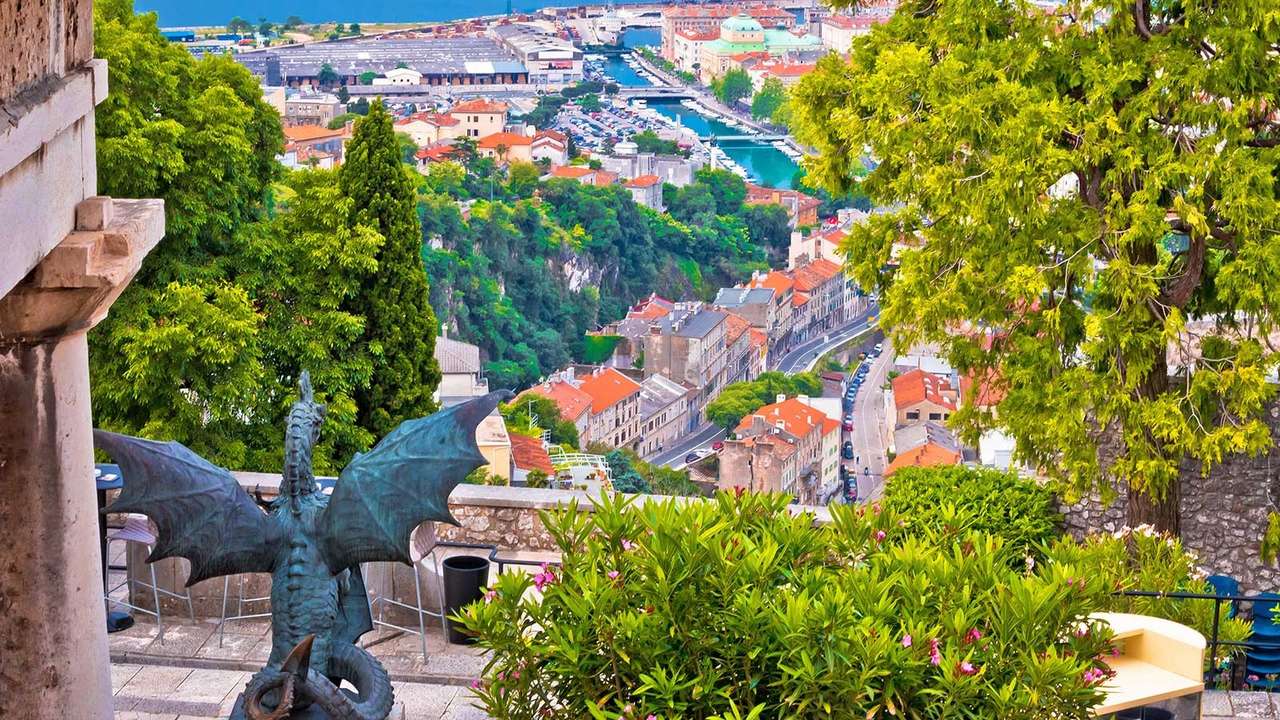 Rijeka stad in Kroatië legpuzzel online