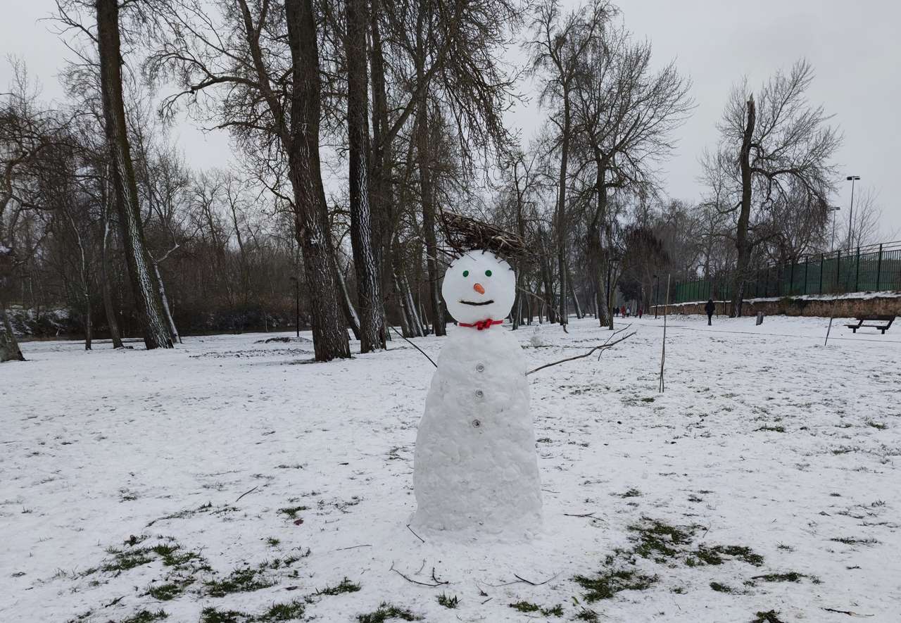 Снежен човек в Замора-Испания. онлайн пъзел
