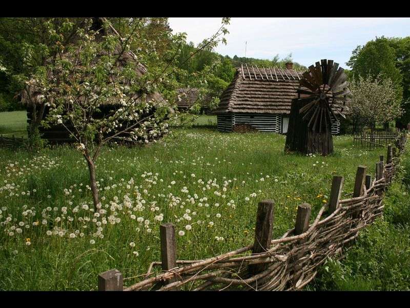ένα πολωνικό χωριό στο παρελθόν online παζλ