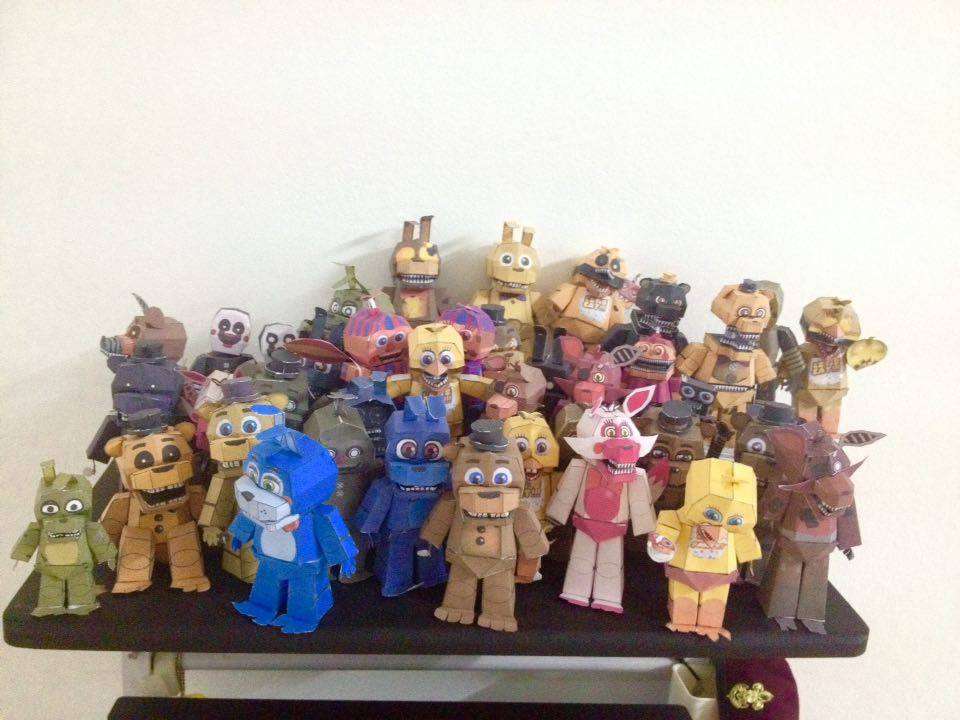 fnaf világ papercraft kirakós online