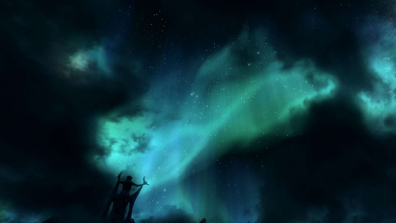 Aurora borealis online puzzle