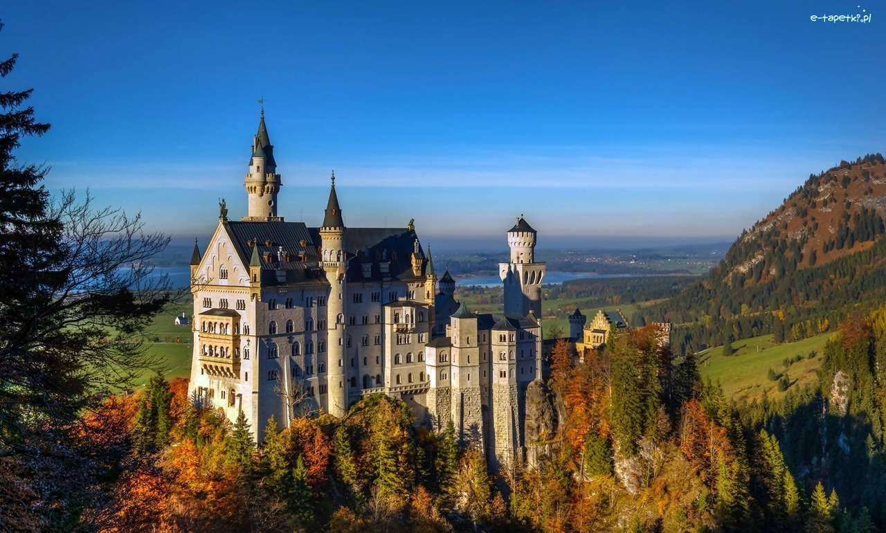 castelo nas montanhas - bavaria puzzle online