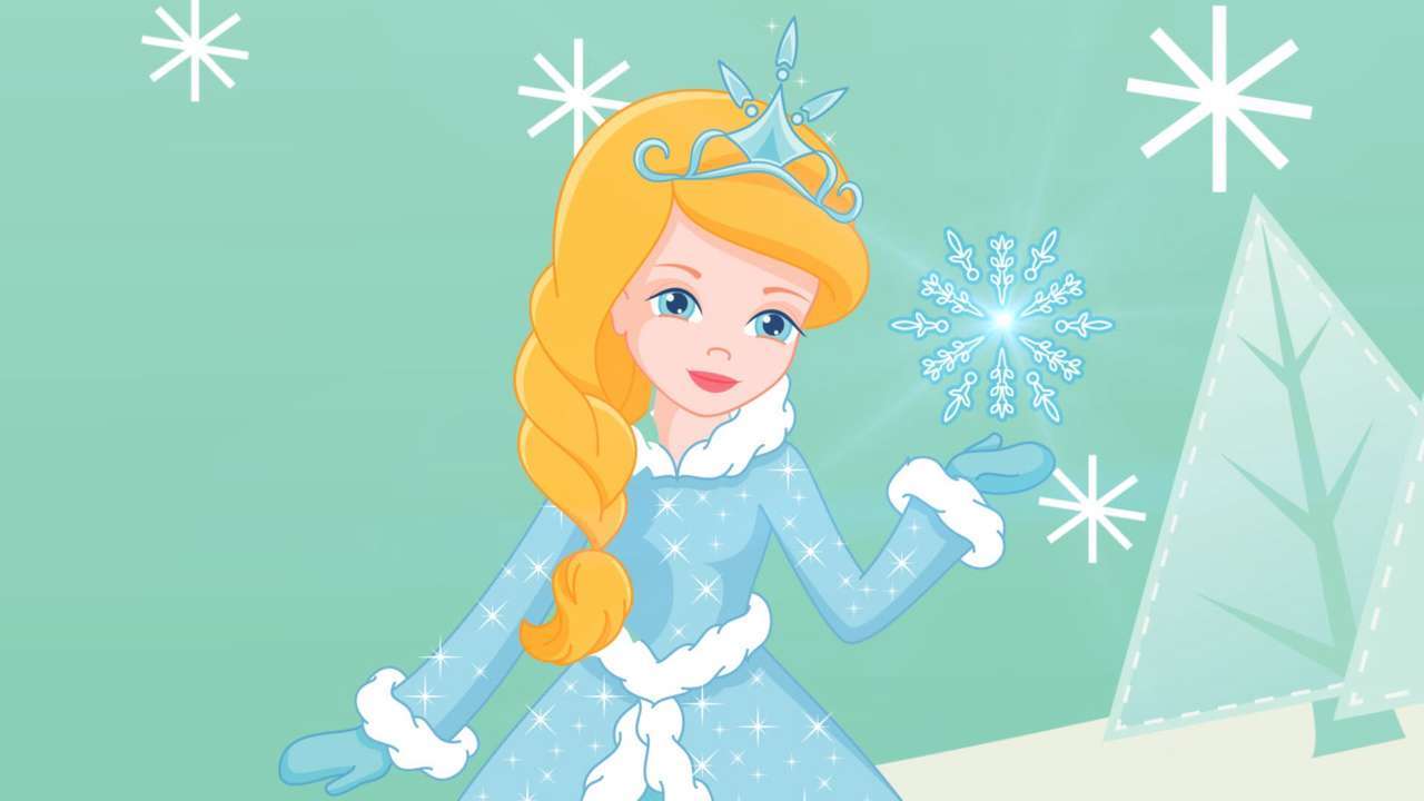 Winter fairy and her flakes jigsaw puzzle online