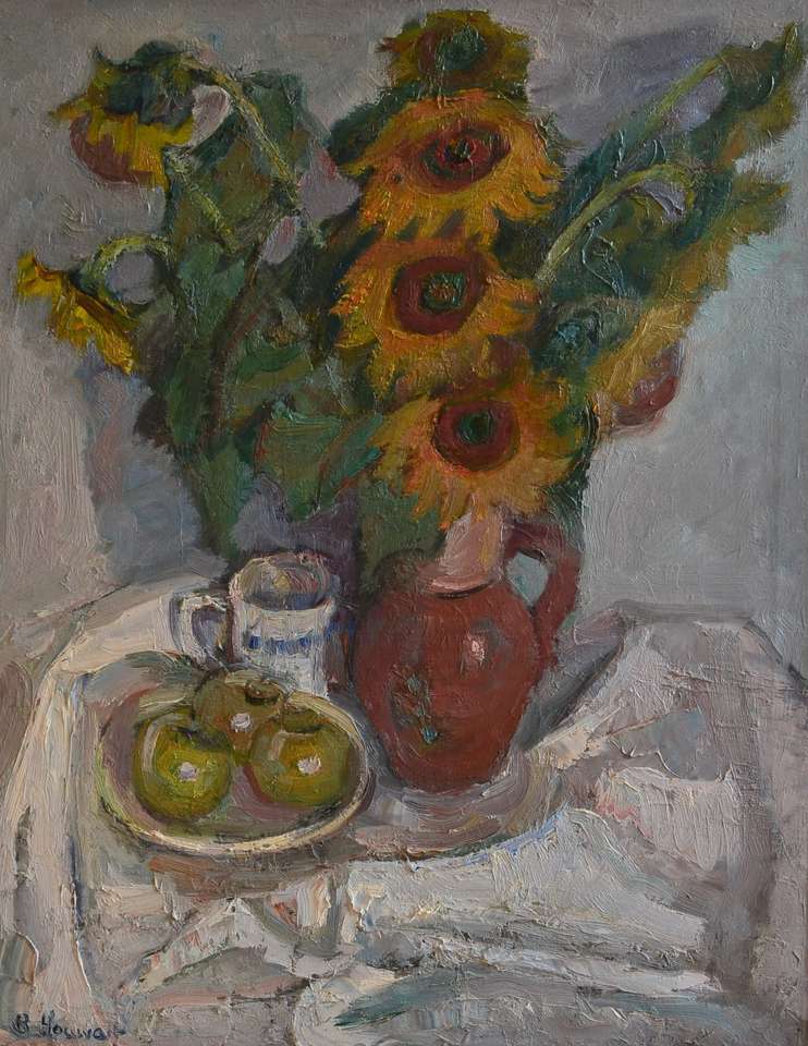 B. Houwalt, Still Life with Sunflowers quebra-cabeças online