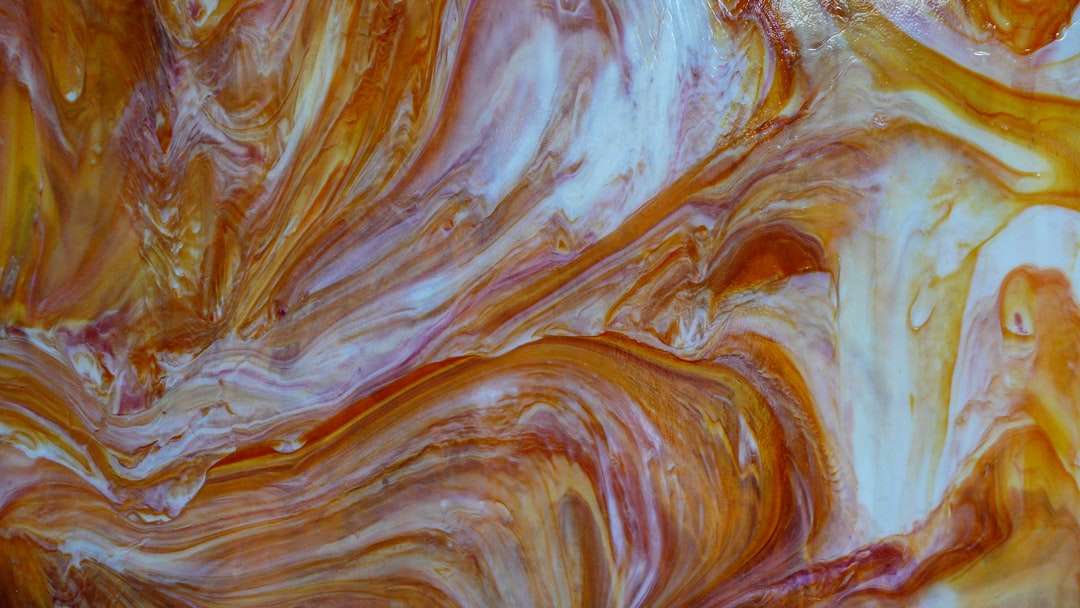 pintura abstracta marrón y blanca rompecabezas en línea