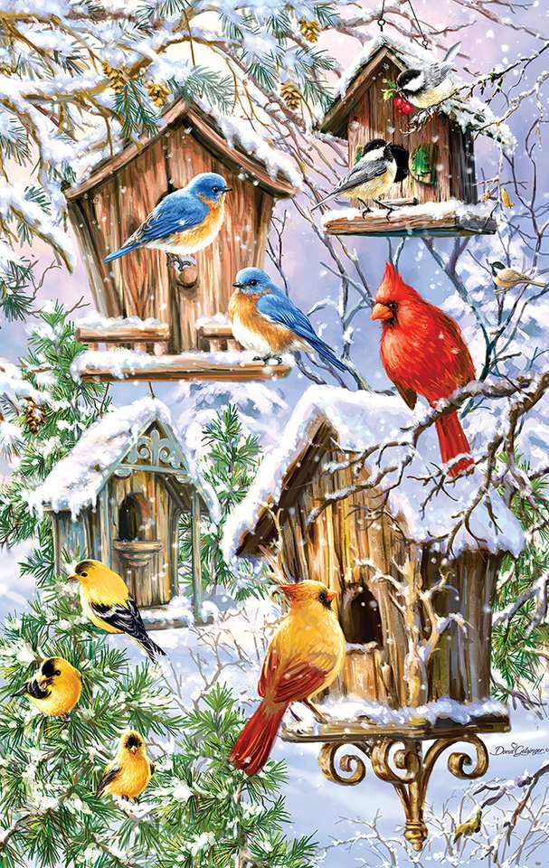 winter vogels legpuzzel online