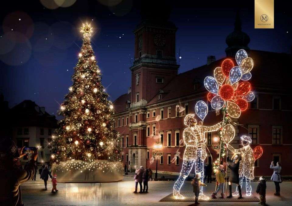 ljus dekorationer i Warszawa Pussel online