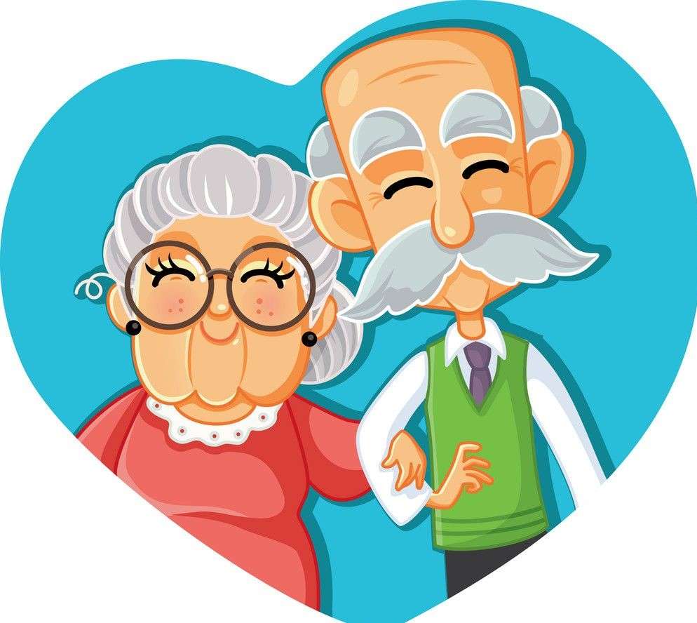 Grand mère et grand père puzzle en ligne