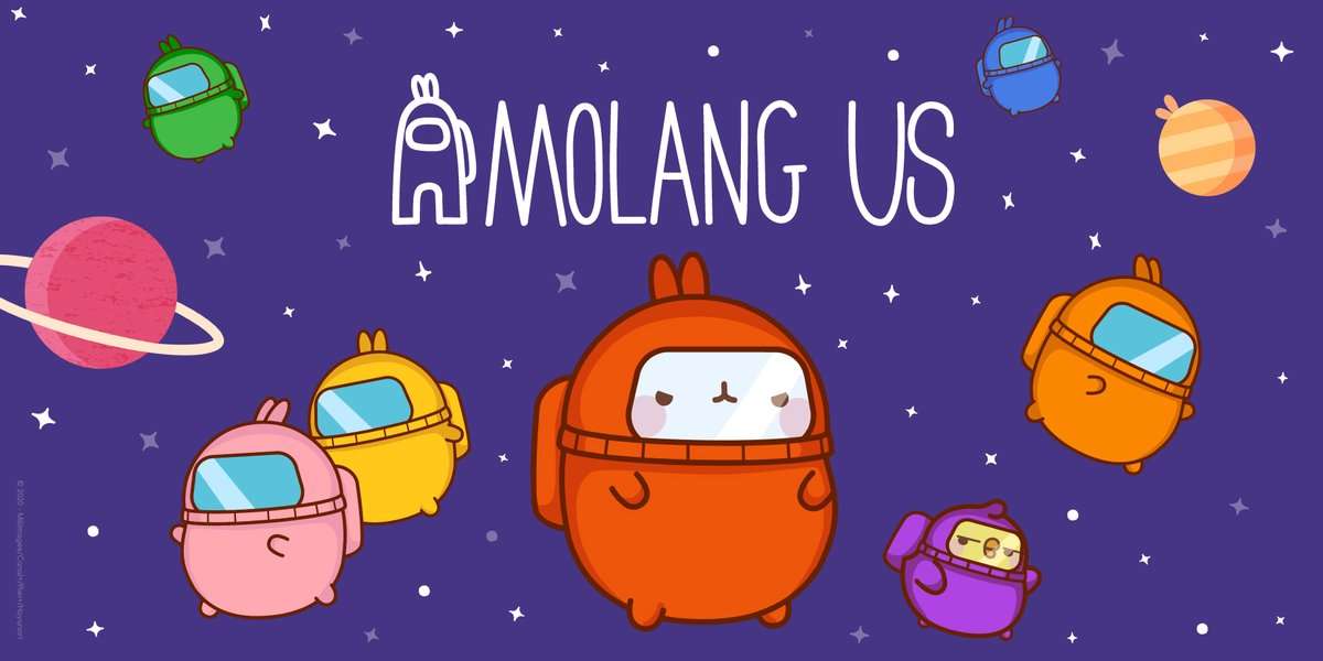 Molang Among Us xdd online παζλ