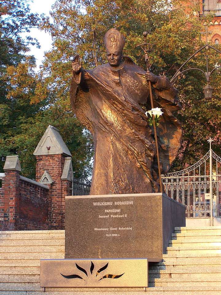 Monumentul lui Ioan Paul al II-lea din Rybnik jigsaw puzzle online
