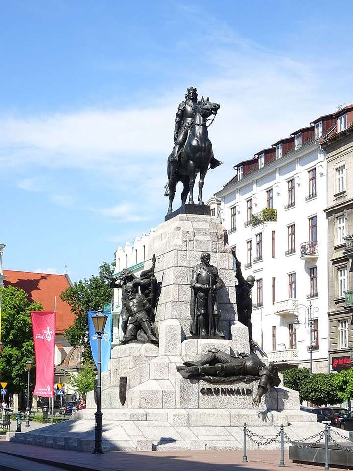 Памятник Грюнвальду в Кракове онлайн-пазл