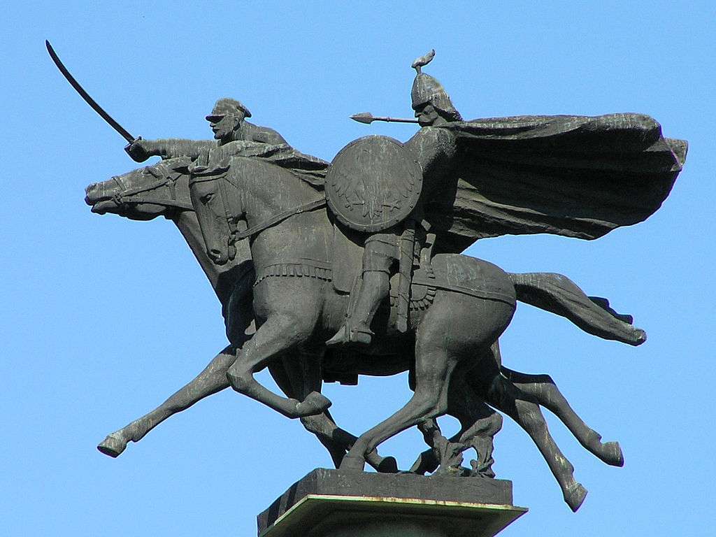 Památník tisíciletí polské jízdy na koni - památník ve Varšavě online puzzle