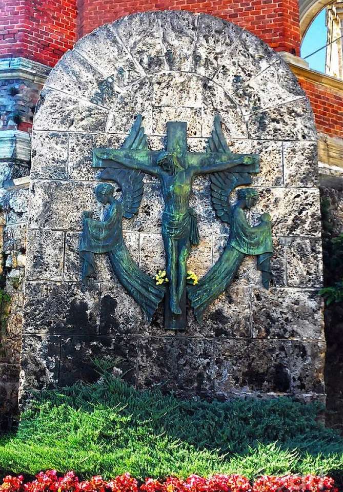 Sculpture de Medimurje à l'église Croatie puzzle en ligne