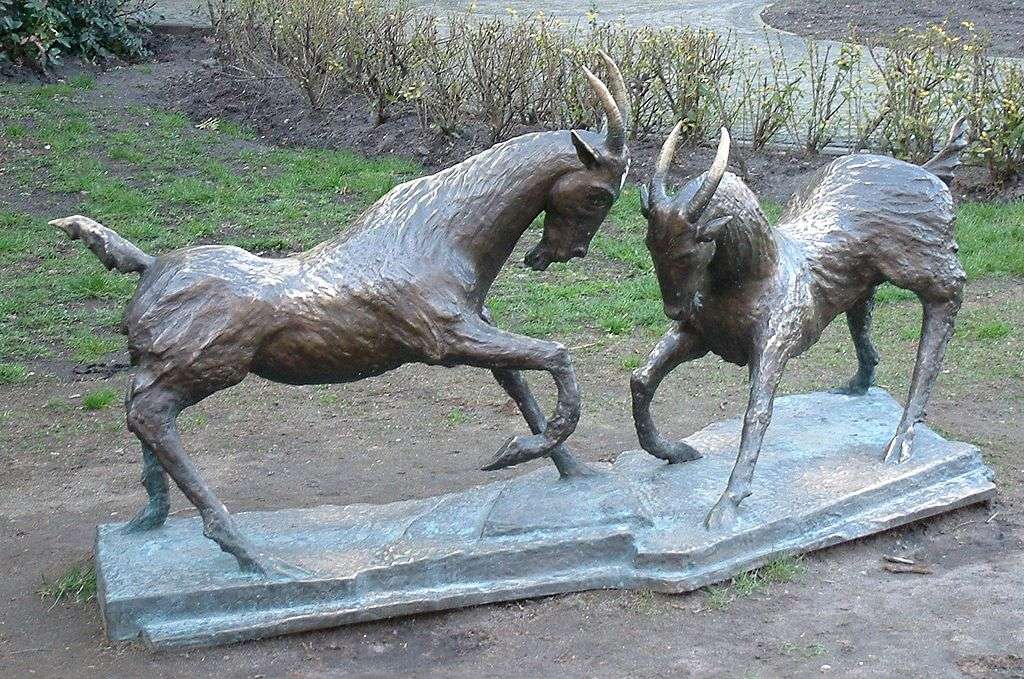Monumento delle capre di Billy a Poznań puzzle online