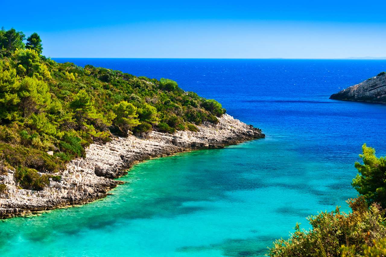 Paisaje costero de Croacia rompecabezas en línea