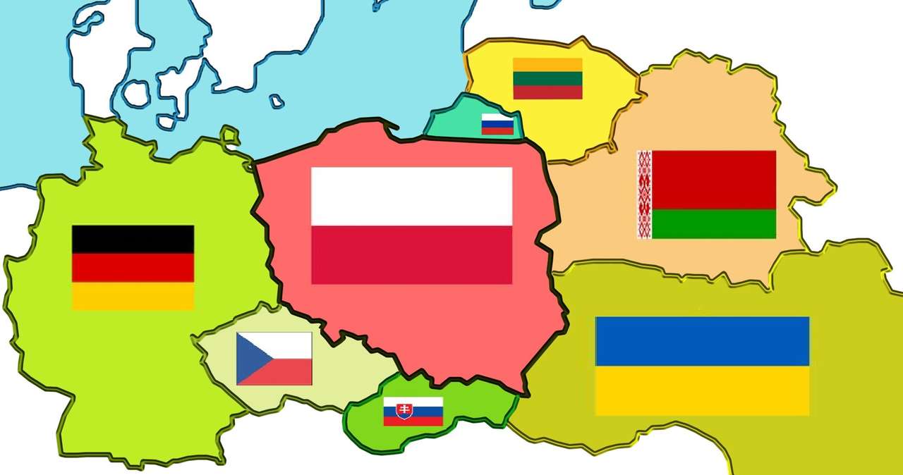 Polens Nachbarn Online-Puzzle
