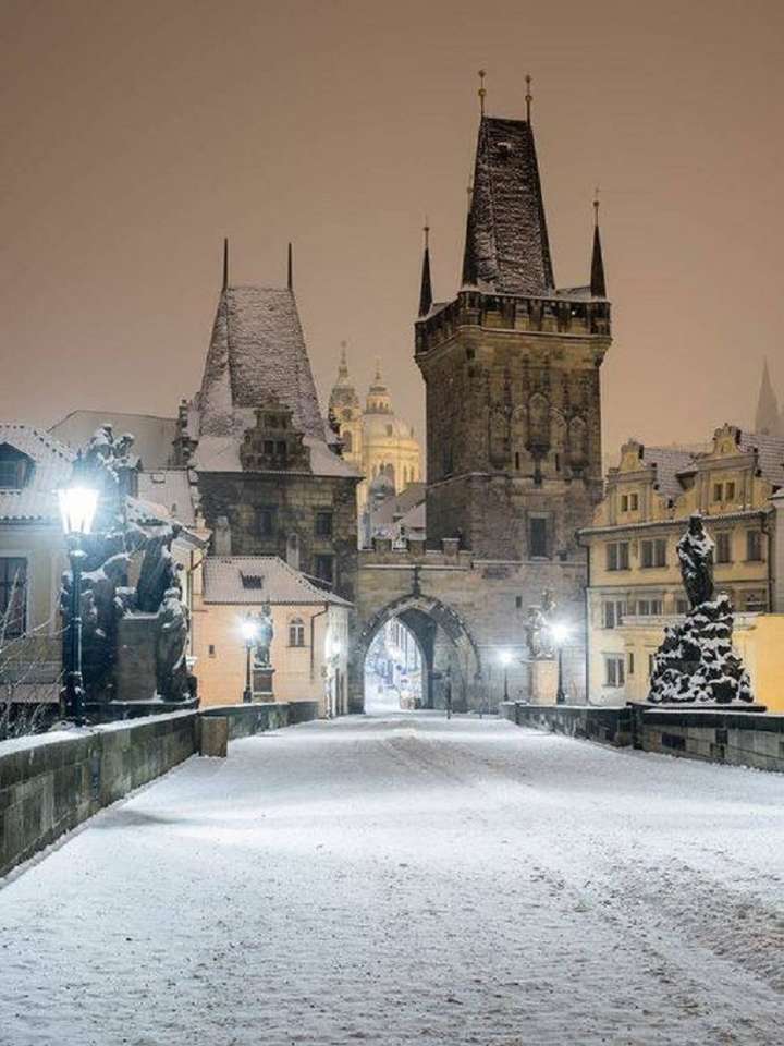 Winter in Praag. online puzzel