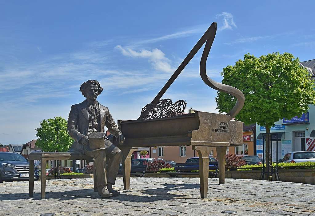Paderewskis bänk i Ciężkowice pussel på nätet