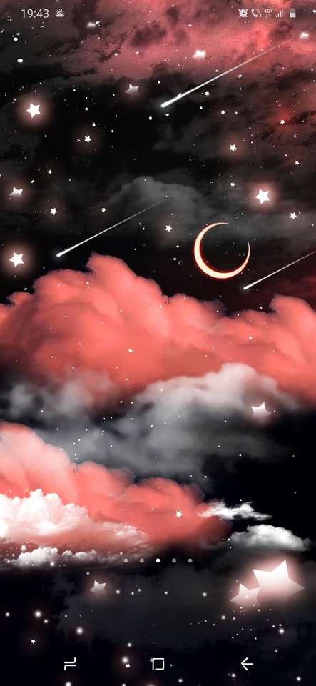 Spațiul cu nori roz puzzle online