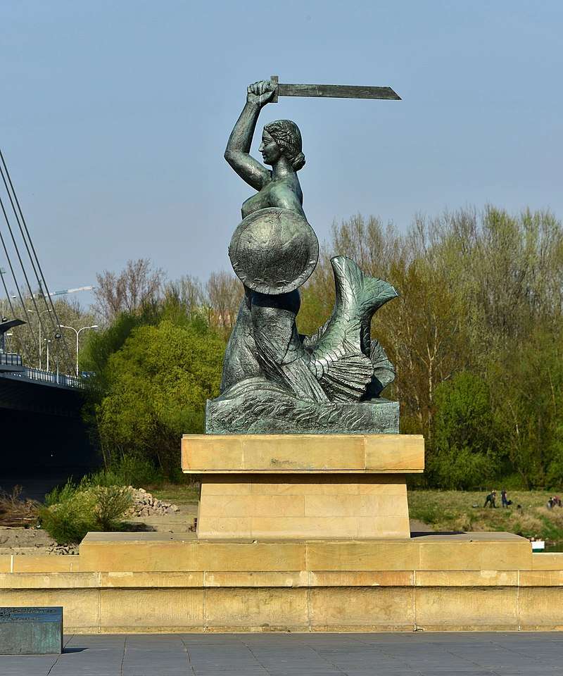 Il monumento alla sirena a Varsavia (Powiśle) puzzle online
