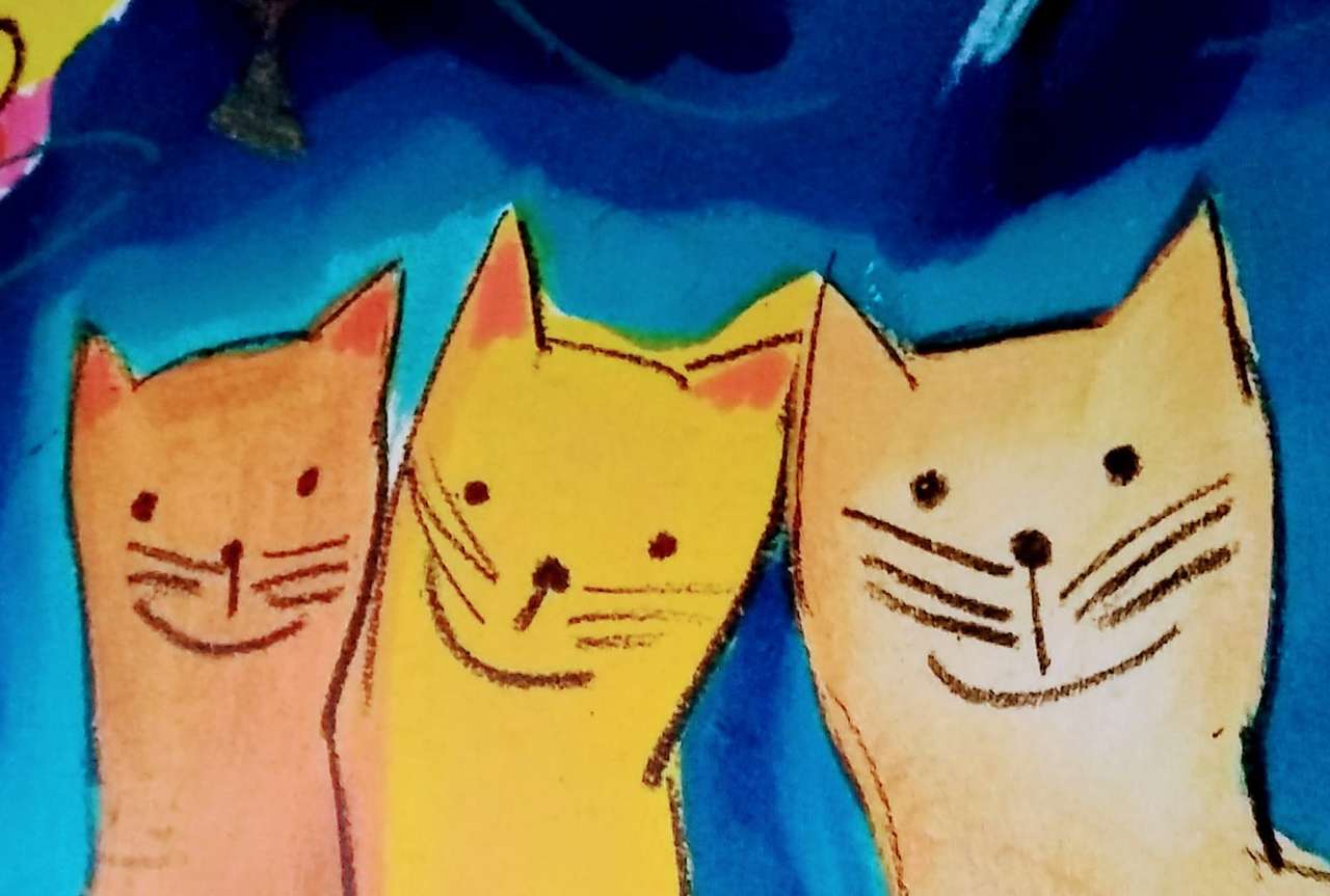 Tres gatos rompecabezas en línea