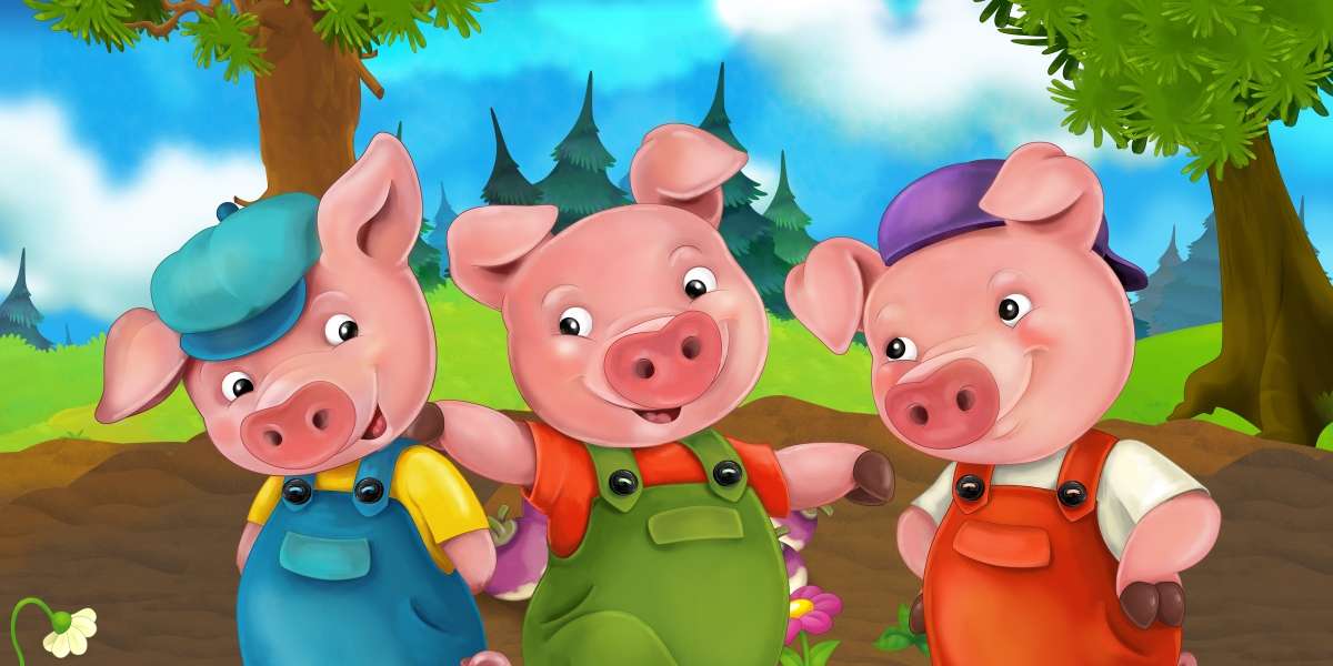 Drei kleine Schweine Puzzlespiel online