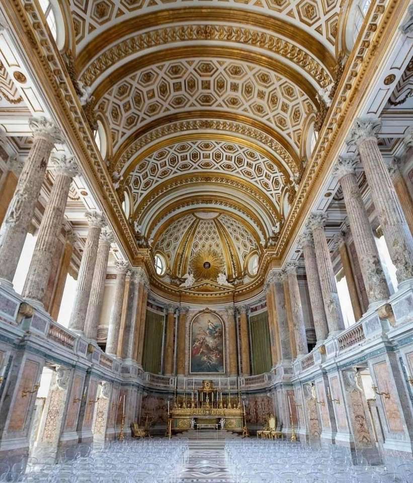 Palatine Chapel, královský palác, Caserta, Itálie skládačky online