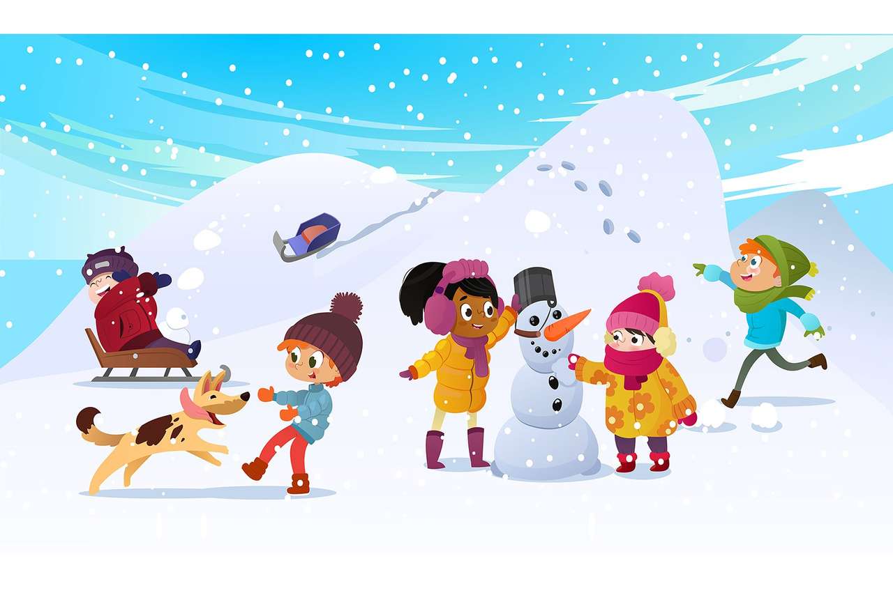 детски игри през зимата онлайн пъзел