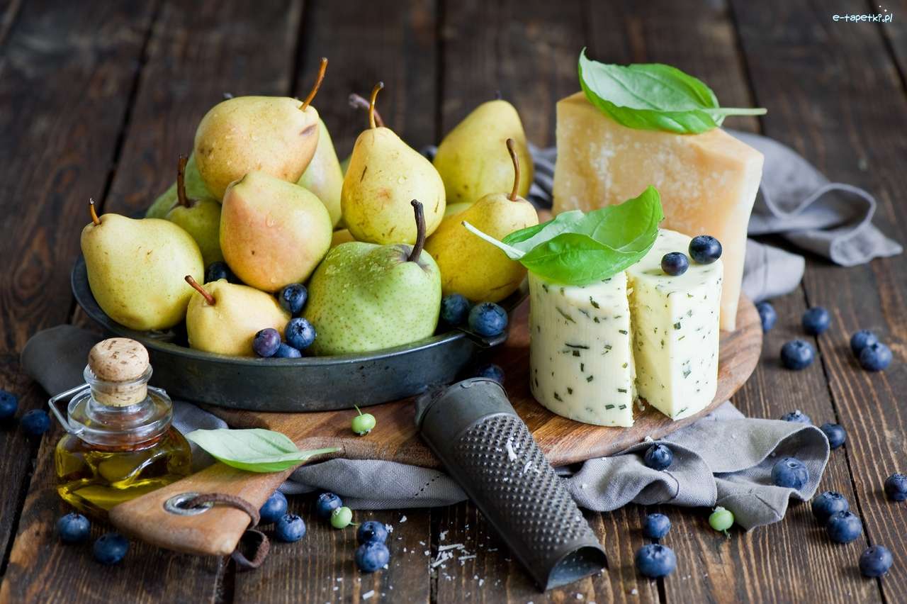 ovoce, sýr skládačky online