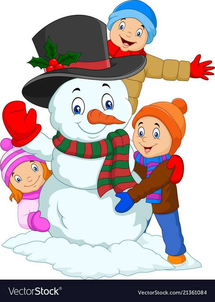 We bouwen de sneeuwpop! online puzzel