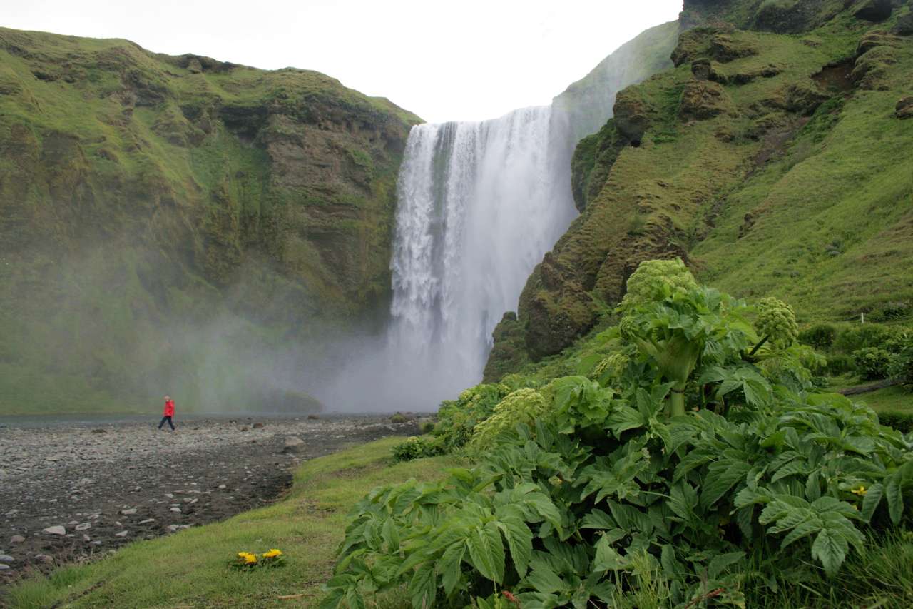 Wasserfall in Island Online-Puzzle
