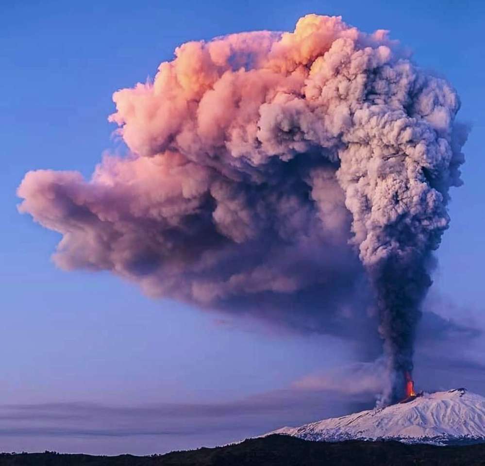 Erupción del Etna Catania Italia rompecabezas en línea