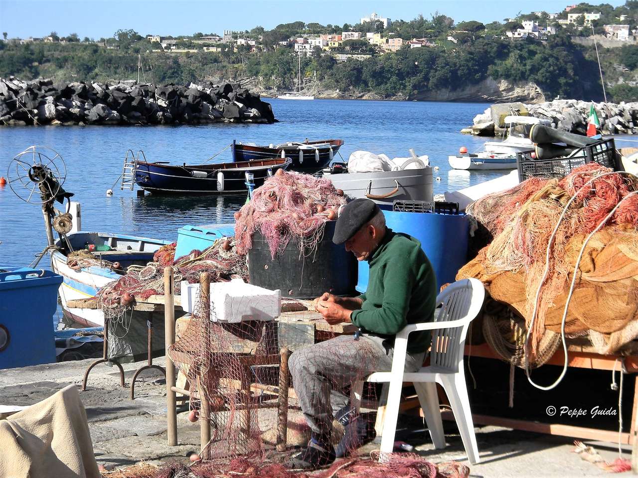 Procida-NA- visser uit Italië legpuzzel