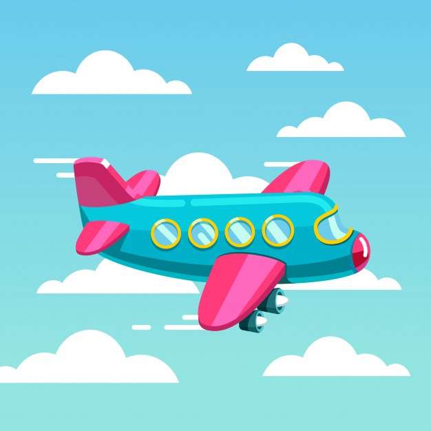 Розов самолет пъзел онлайн пъзел
