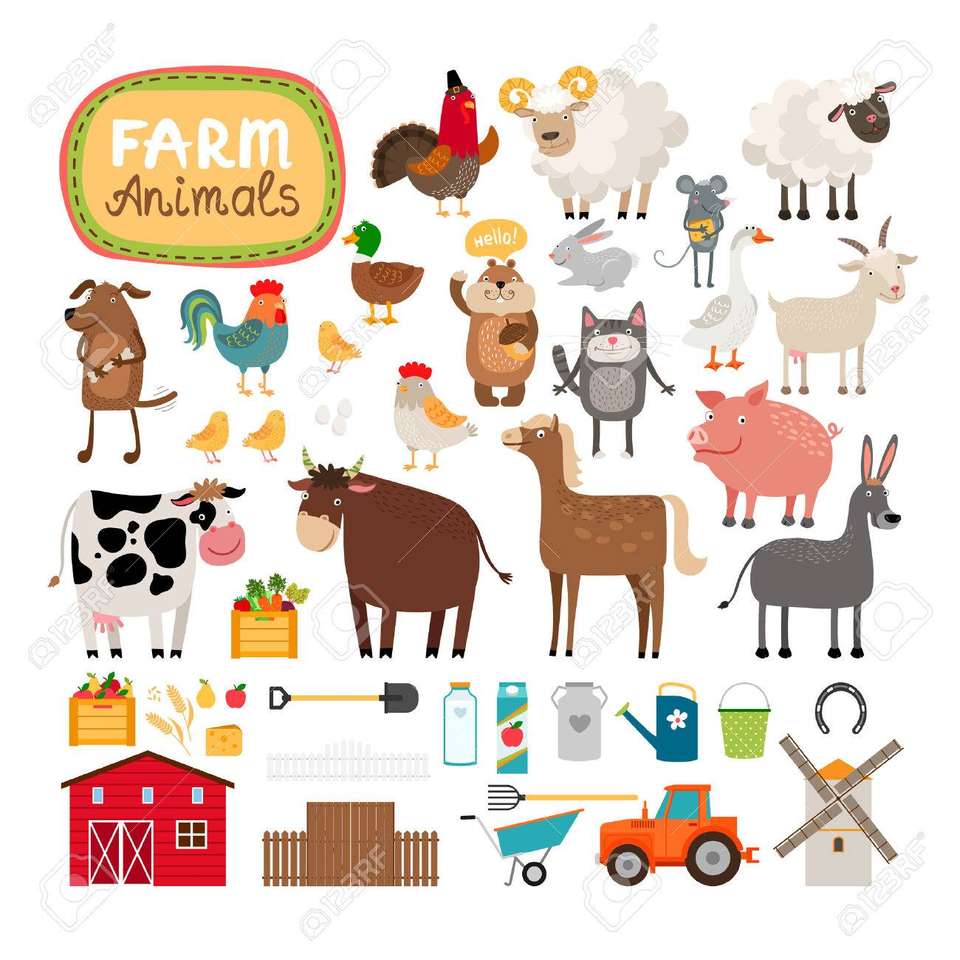 Селскостопански животни онлайн пъзел