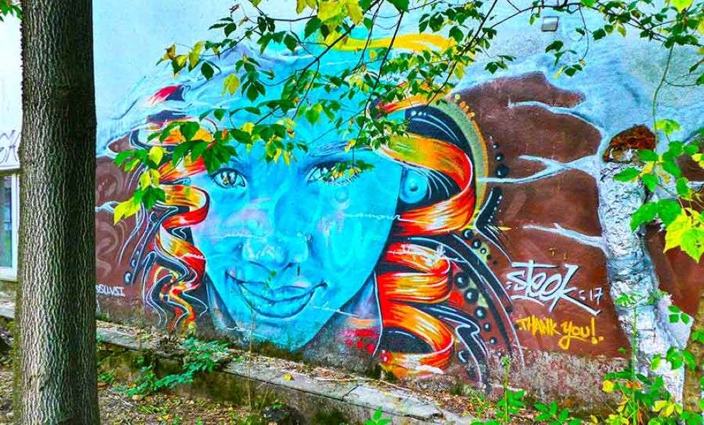 Любляна Метелкова Место графити Словения онлайн пъзел