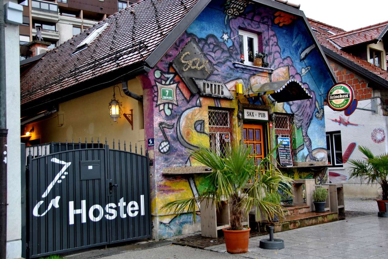 Ljubljana Pub und Hostel Slowenien Online-Puzzle